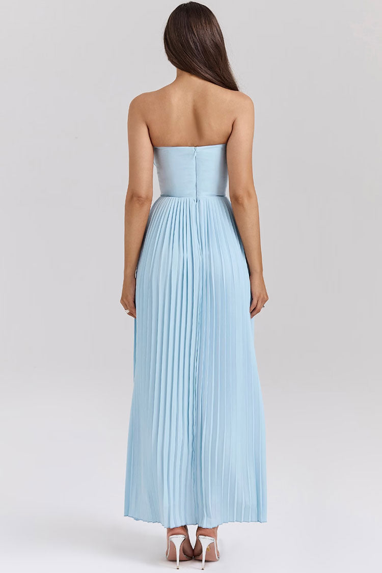 Strapless Sweetheart Evening Maxi Dress