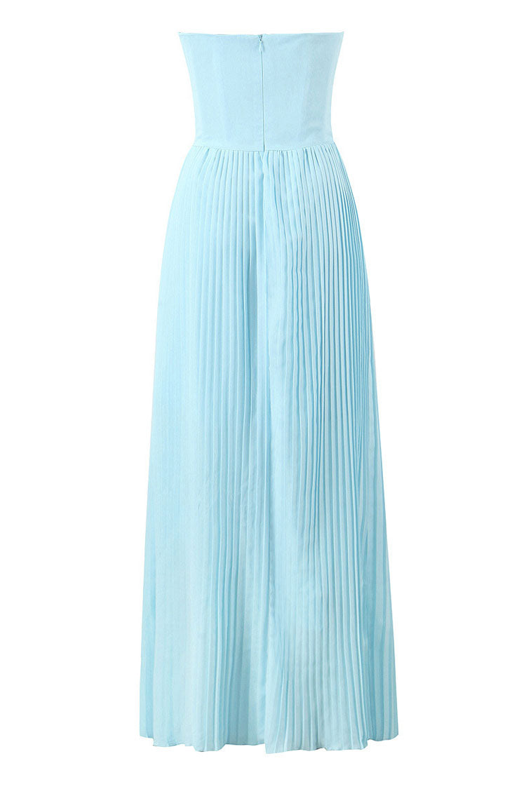 Strapless Sweetheart Evening Maxi Dress