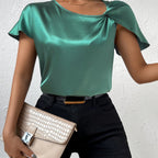 LEASA Chic Statement Shoulder Blouse