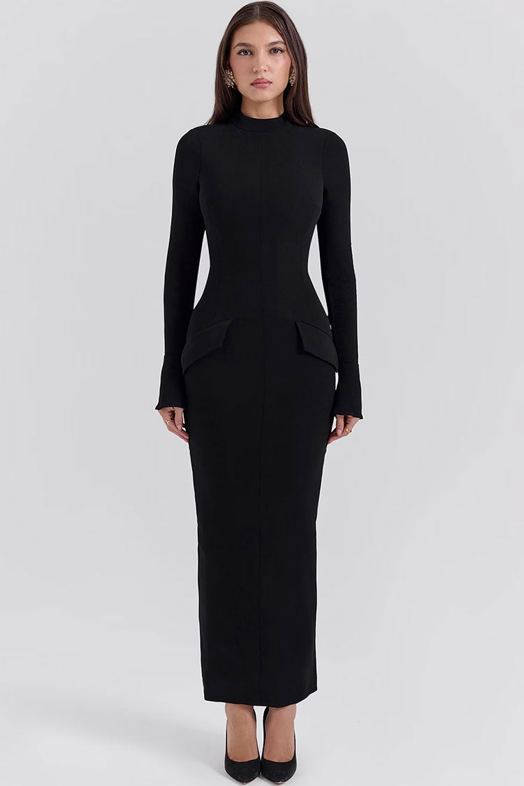 Elegant High Neck Bodycon Maxi Dress
