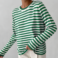 Cozy Cascade Striped Pullover